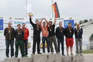 Deutsche Mannschaftsmeister KK3x20: Michael Janker, Nicolas Schallenberger und Christian Dreßel